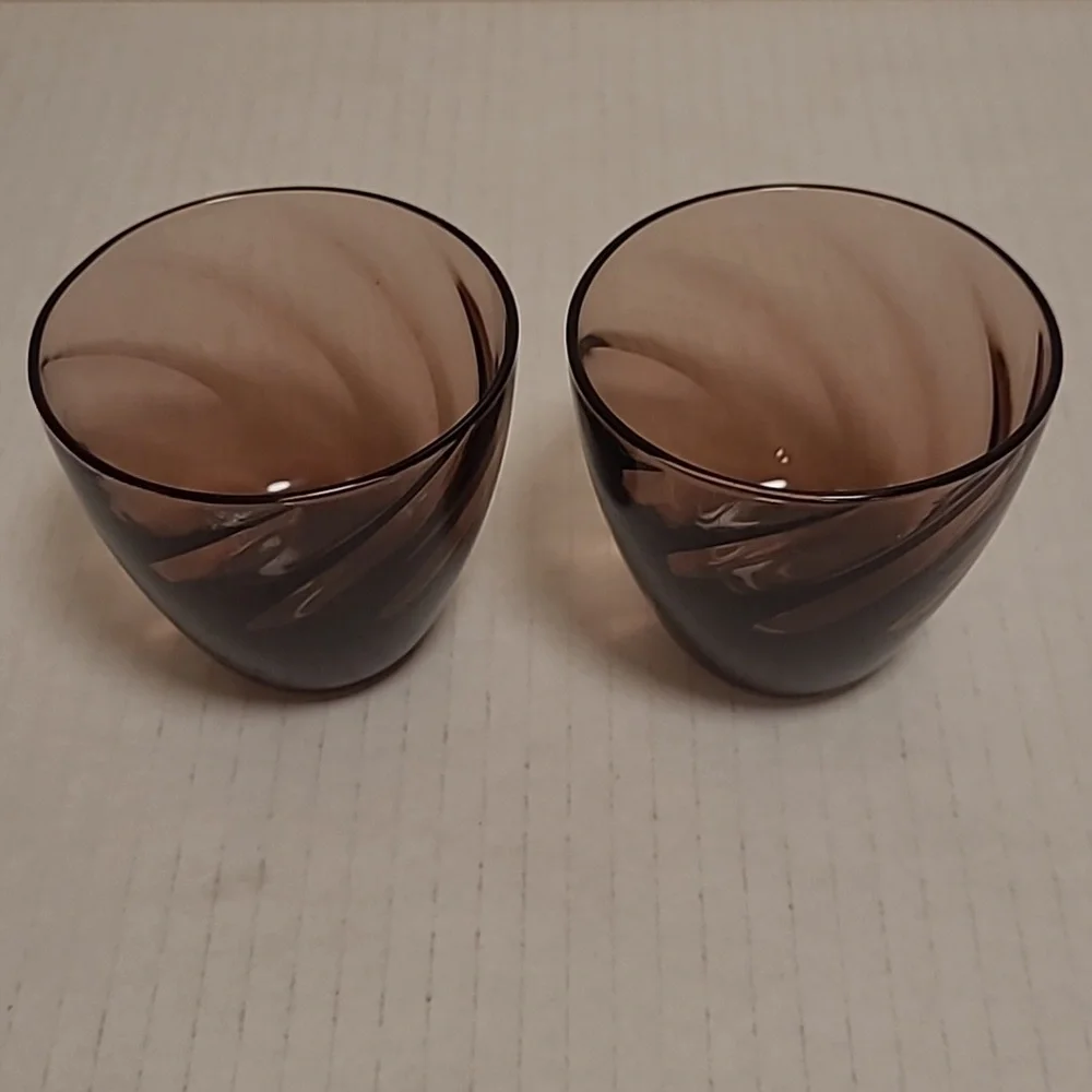 Vintage Amethyst Cocktail Pitcher with 2 Cocktail Glasses